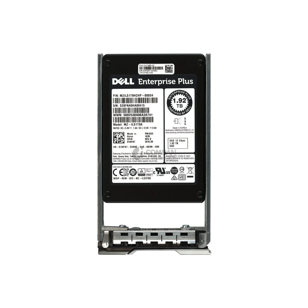 1NFN7 DELL SSD 1.92TB SAS 12G 2.5" SFF HOT-SWAP FOR COMPELLENT 01NFN7